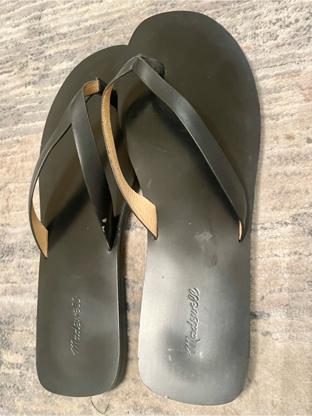 Madewell Women’s The Gabi Thong Slide Sandal in True Black Sz 9- EUC - Picture 4 of 9